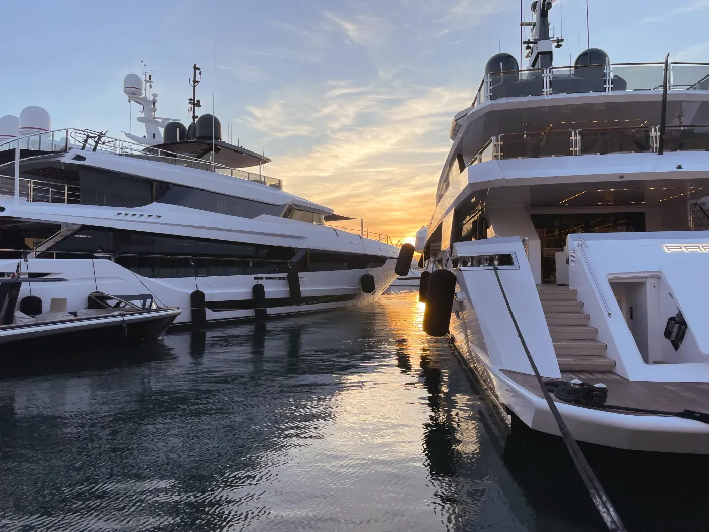 Yacts anchored in the harbor of st. Tropez