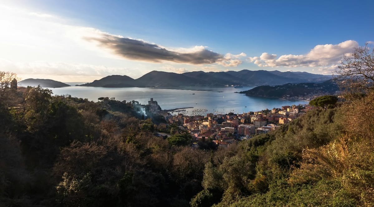 A view of Lerici in Liguria, Italy.